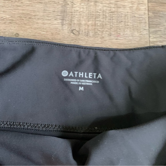 Athleta Stellar Tights Pants Navy Blue & Black Colorblock M office comfort - Picture 3 of 6